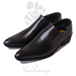 CLASSIC Plain Black Leather Official Slip On- Office, black tie event and church-perfect for formal shoes