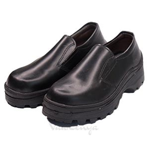 TUFF Unisex Sturdy Leather Side Elastic School Shoes For All Ages